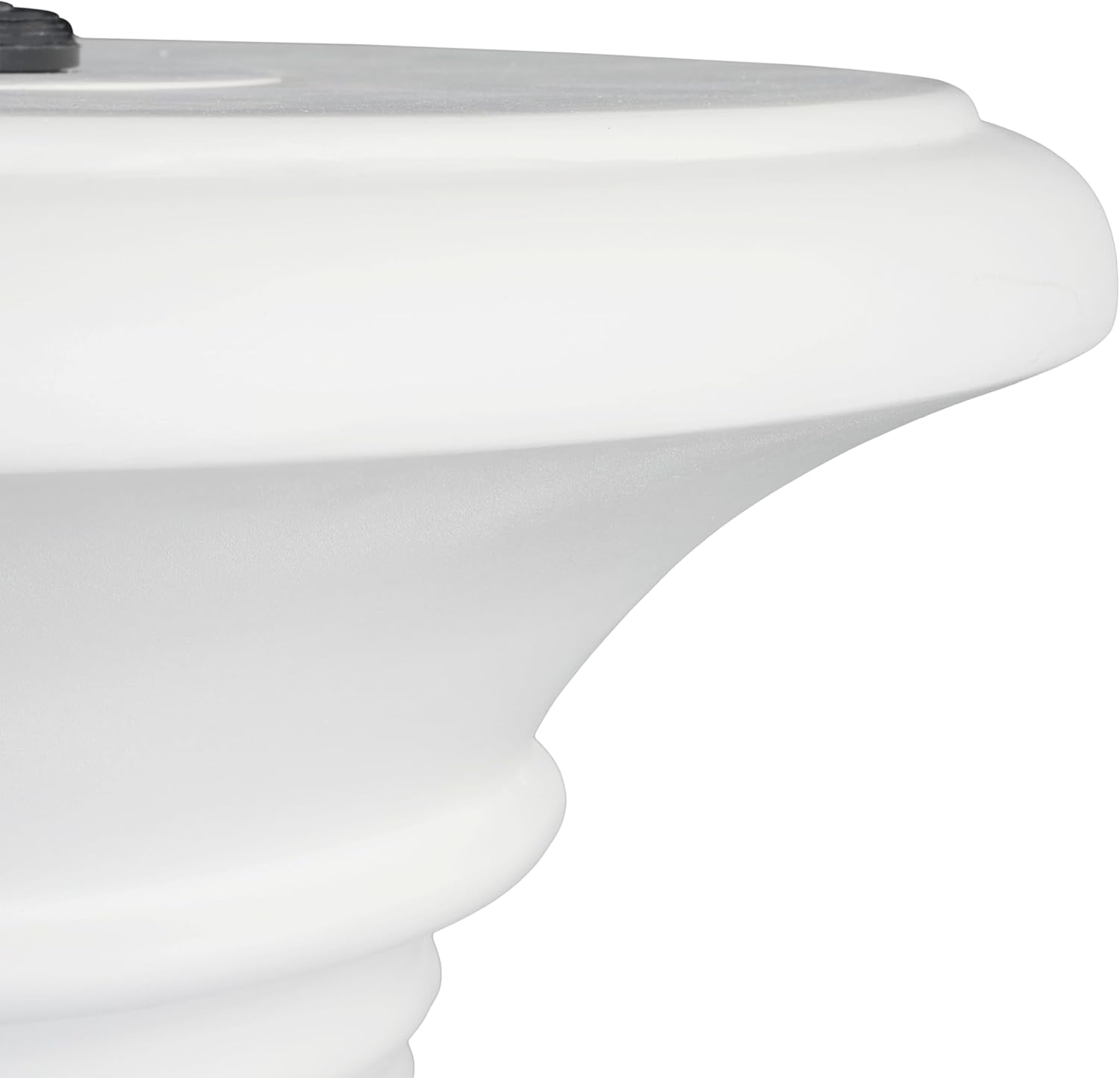 Christopher Knight Home Oriana MGO Outdoor Patio Side Table Umbrella Base, Heavy Duty Patio Umbrella Stand Outdoor Base with Hand-Turn Tightening Knob, Lounger Small Patio Coffee Table, White