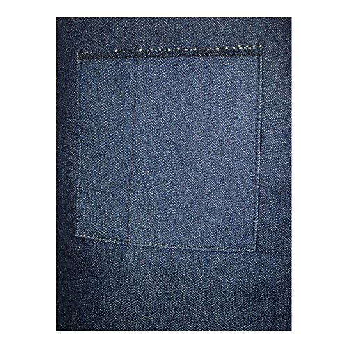 MAGID Unisex Adult 28” x 36” Blue Denim Apron with 3 Pockets, 1 Pairs, (2950)