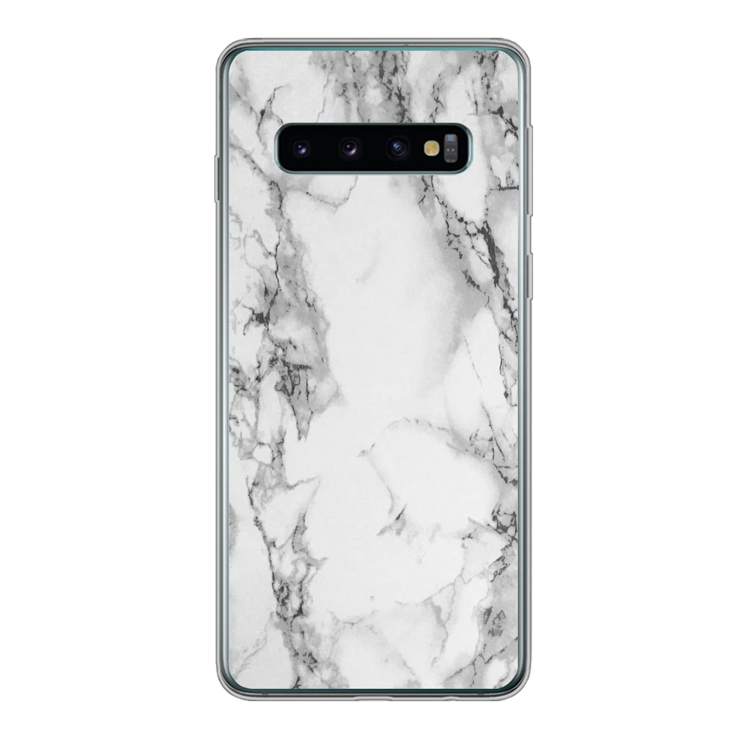 Funda para Samsung Galaxy S10 - Mármol - Piedra - Blanco - Gris - Negro - Aspecto de mármol - Funda de Silicona/Funda Blanda para teléfono móvil
