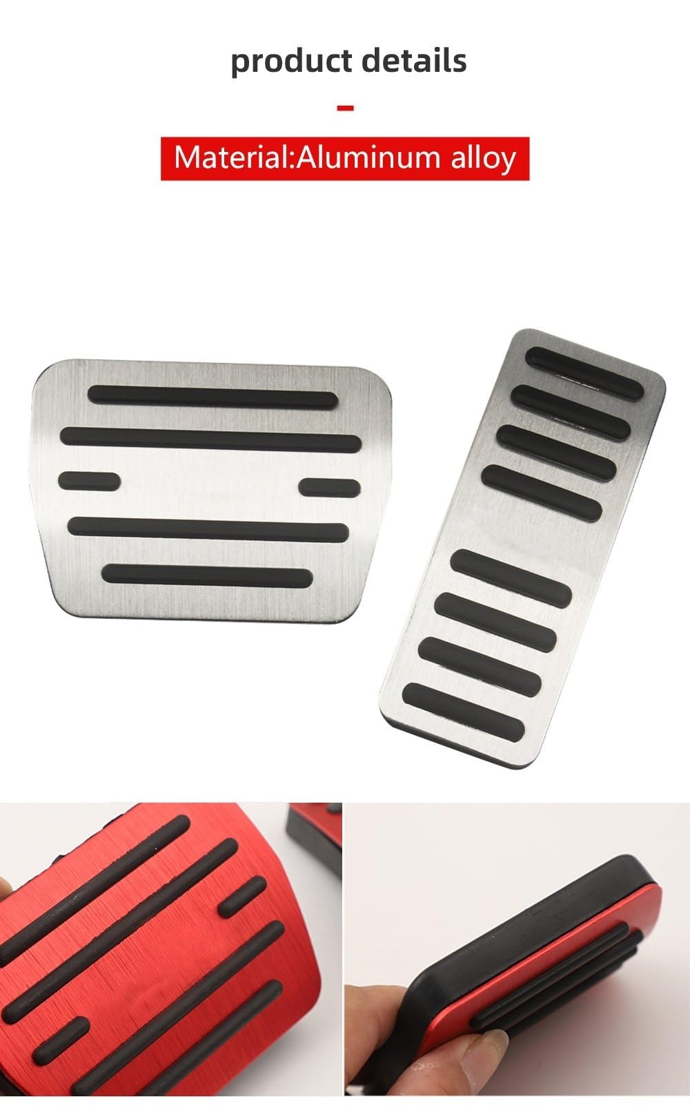 CGEADY 3PCS Copripedali Antiscivolo per Auto Pedali, Pedaliera Auto in CGEADY 3PCS Copripedali Antiscivolo per Auto Pedali, Pedaliera Auto in