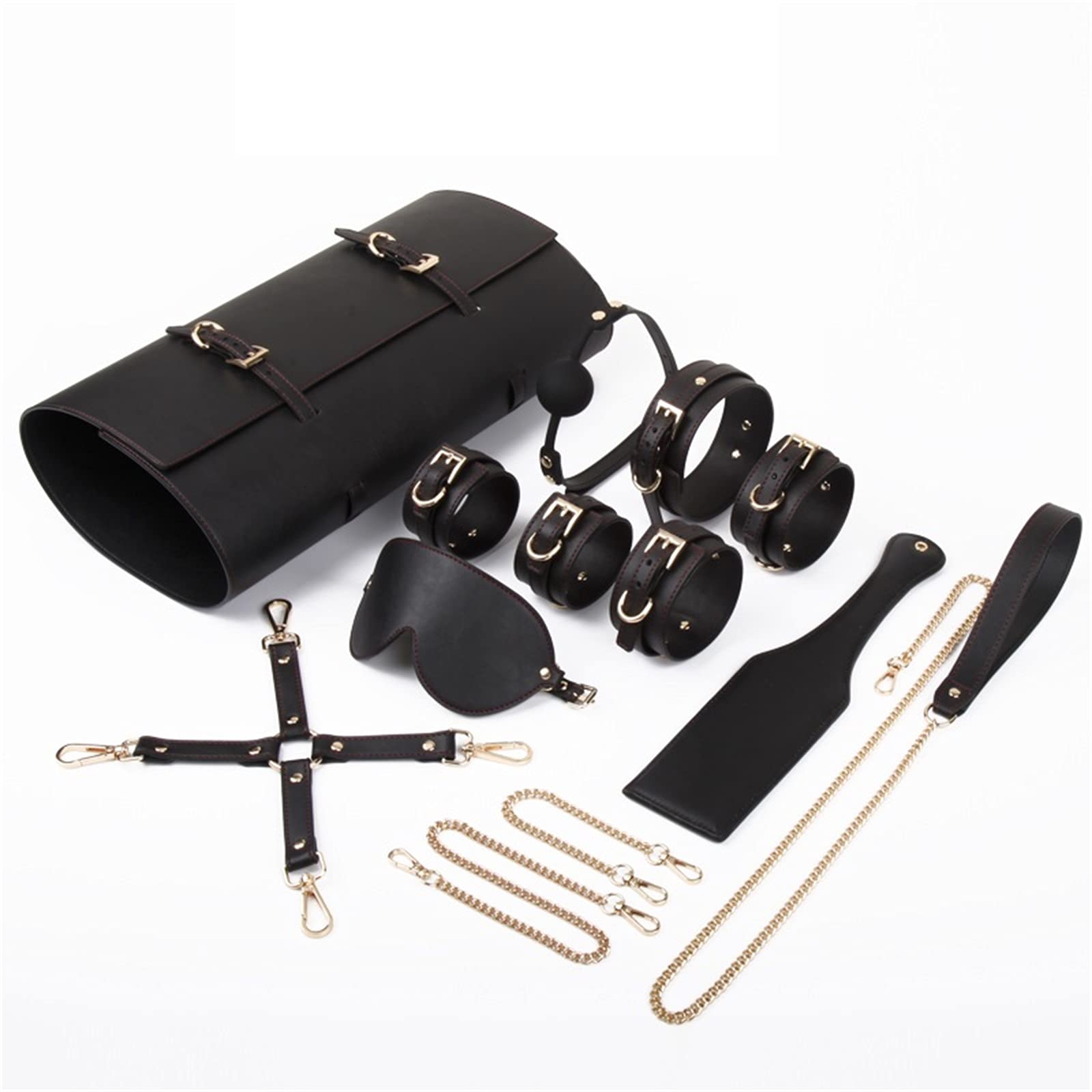 Ensemble De Bondage, Ensemble BDSM, Ensemble De Bondage 8 Pièces, Ensemble De Bondage, Ensemble De Jouets Sexuels En Cuir PU Avec Sac De Rangement, Jouets Sexuels Fétichistes SM Pour Femmes.