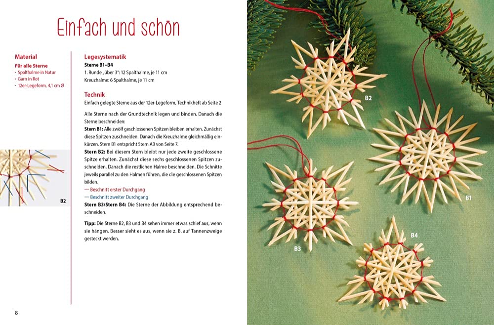Strohstern-Nostalgie: Weihnachtsschmuck mit Legeformen leicht gemacht