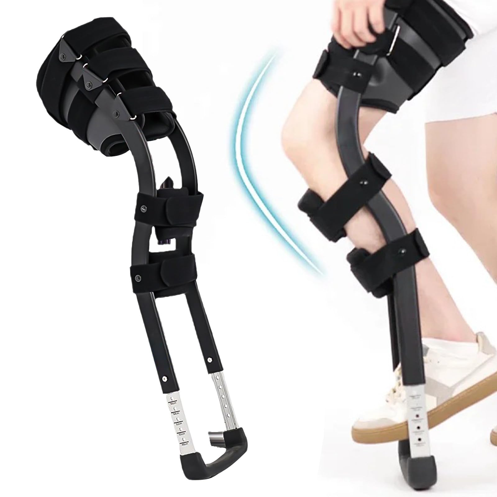 Kula Ortopedyczna Z Funkcją Hands, Kule Ortopedyczne Dla Dorosłych, Regulowana Kula Ortopedyczna Z Funkcją Hands, Antypoślizgowa I Ergonomiczna, Bez Obciążenia łydki