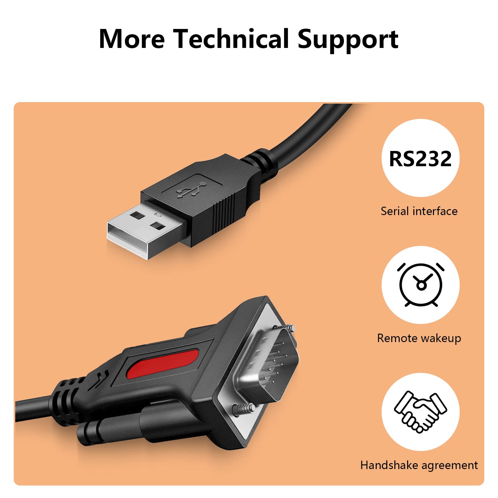 Cable serial USB a R/S/232, USB a R/S-232 macho (9 pines) Cable serial DB9, con chipset PL2303 Adaptador USB a Serie para Windows 11/10/8.1/7/Vista/XP y Mac OS (1,5 M)