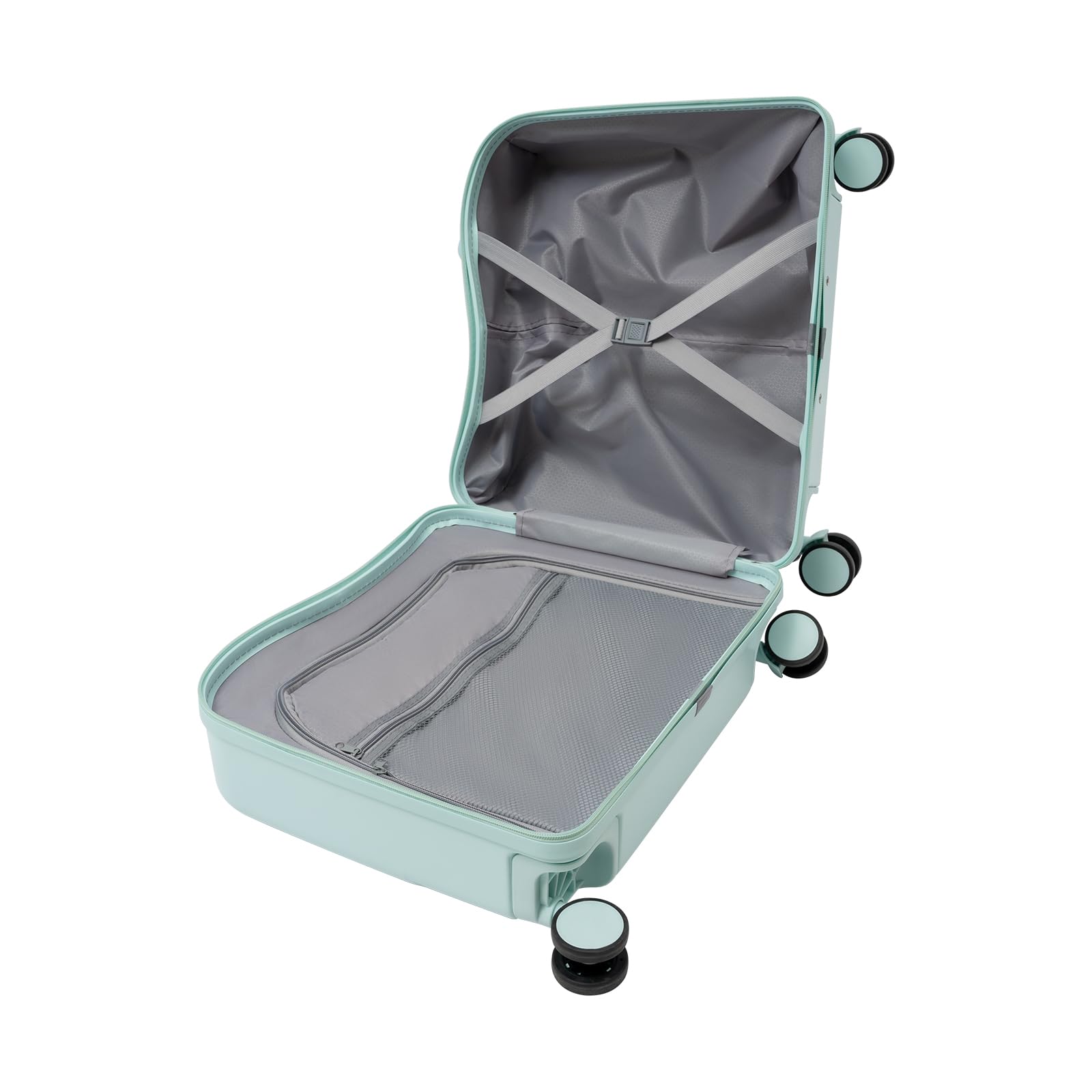 Kinderkoffer zum Draufsitzen, Kindertrolley Kinder Reisekoffer mit Zugstange und Passwortschloss, Rollkoffer Kinder Koffer für 3-6 Jahre Mädchen & Jungen, 37L (Mintgrün)