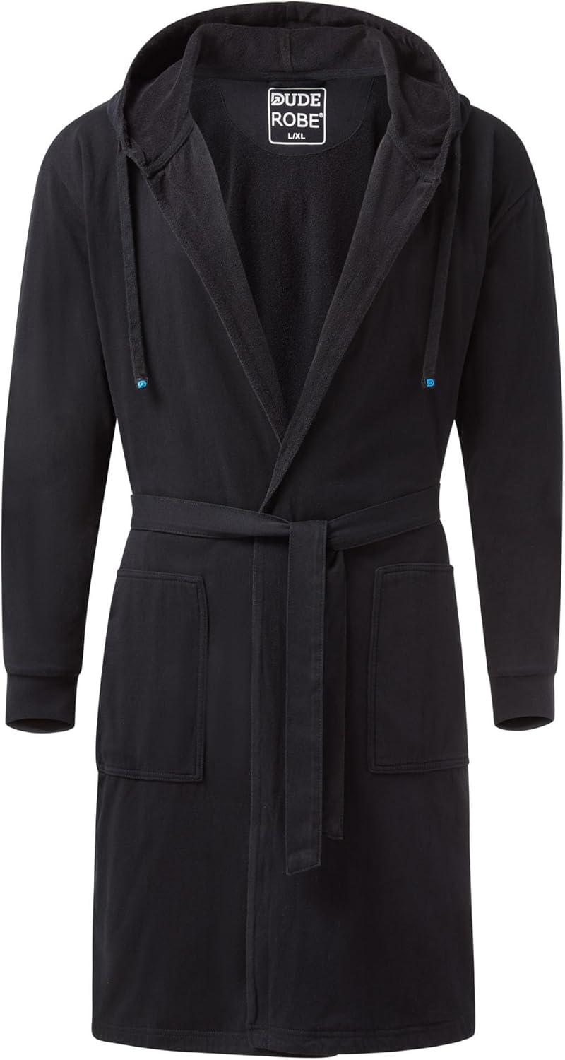DudeRobe Men's Robe – Hooded TERRY Bath Robe for Men with Pockets | Soft, Comfy Men’s Bathrobe from Shark Tank - Image 2