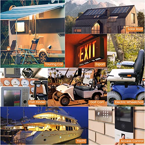 Feence Lifepo4 Battery 12V 100Ah Up To 7000 Deep Cycle Lithium Iron Phosphate Battery With Bms For Campers Rv Solar Marine Golf Carts Energy Power Supply Emergency,Run In Series Or Parallel #TOP6