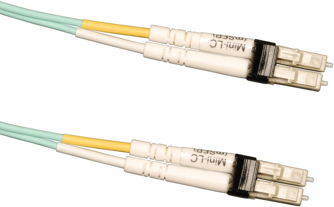 Tripp Lite 10Gb Duplex Multimode 50/125 OM3 LSZH Fiber Patch Cable (Mini-LC / Mini-LC) - Aqua, 2M (6-ft.)(N838-02M)