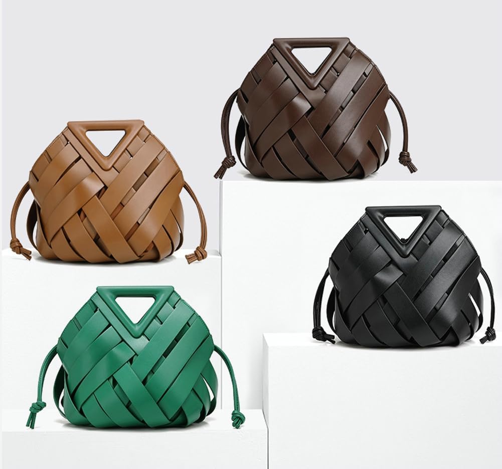 Vegan Leather Clutch Purses for Women Woven Small Crossbody Shoulder Bag Cute Top Handle Handbags Satchels 2026 - Image 3