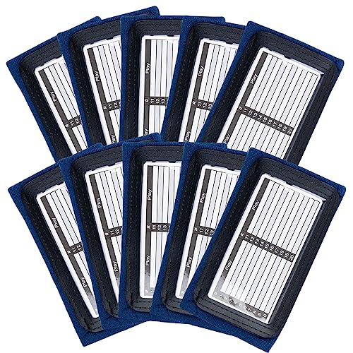 Youth Triple Playbook Wristband Quarterback Wrist(10 Pack)- Triple Windows Playbook QB Wristband - Great for Football Plays, Baseball Calls All Sports (Navy Blue)