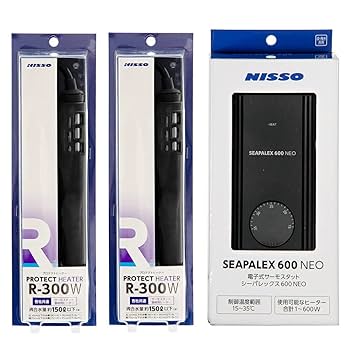 NISSO SEAPLEX 600 NEO & R-300W ヒーター2 Amazon | 120cm水槽用 サーモ＆ヒーターセット ニッソー