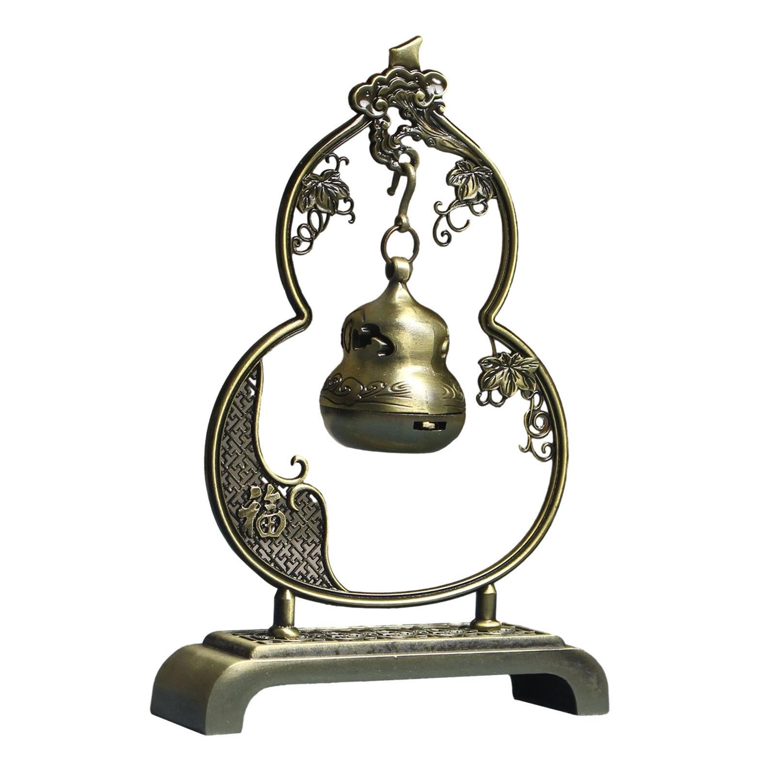 TWISAXC Hanging Furnace Decorative Meditation Yoga Spa Classical Furnishings With Premium And Ornaments Chinese Incense Burner Is Made Of Zinc Alloy Living, Gourd