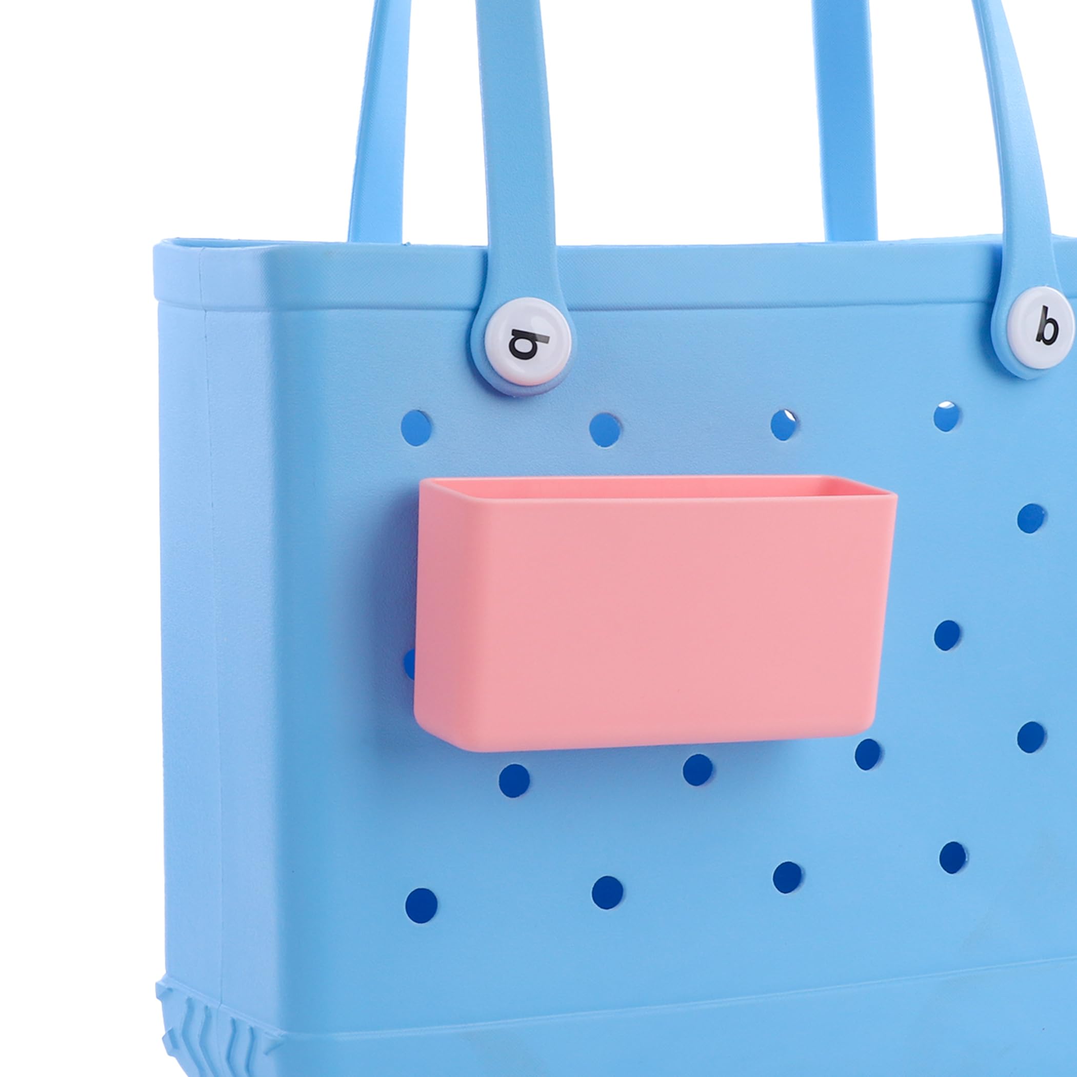 Vagocom Organizer Accessory for Bogg Bag and Simply Southern Tote - Insert Holder Charm for Small Items like Keychain, Sunglasses, Wallet,Small phone - Compatible with Most Beach Tote(Pink)