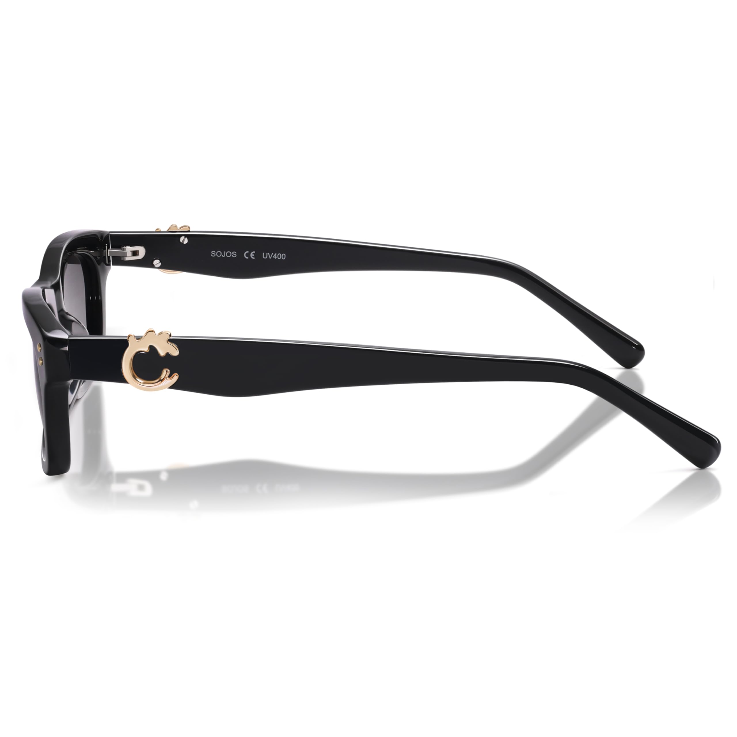SOJOS Schmale Rechteckige Acetat Sonnenbrille SJ3102