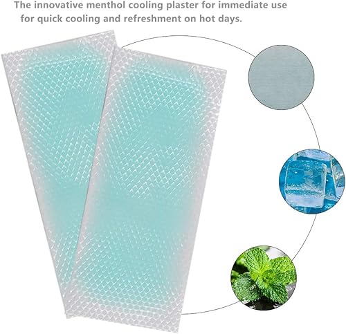 Miniatura 6 de 40 hojas de parches de gel refrescante, tiras de enfriamiento para la frente, almohadillas de gel frescas, alivia el dolor de cabeza, dolor de