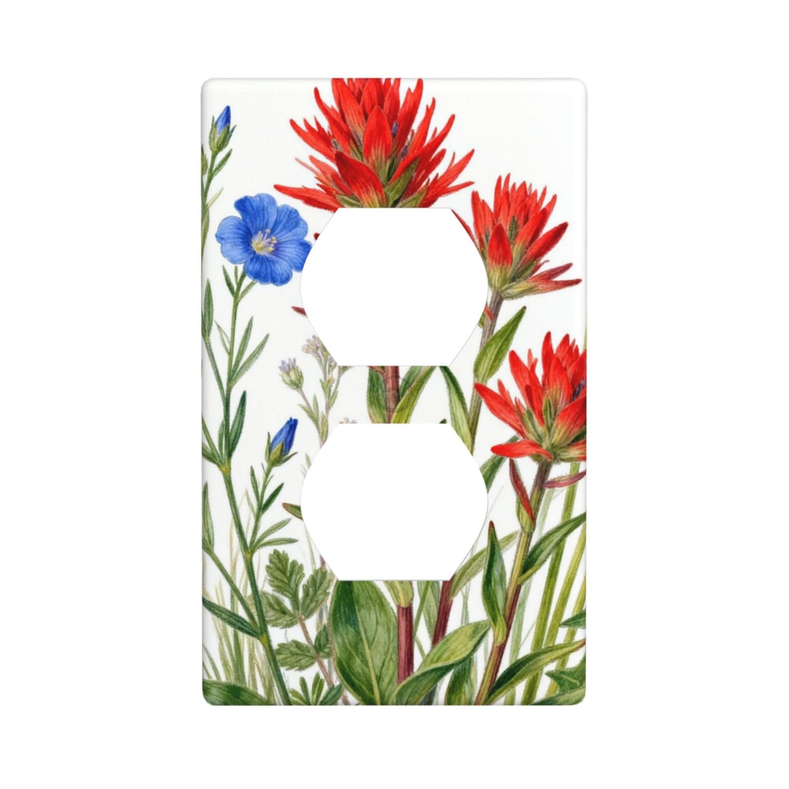 Wildflower World Decorative Switch Plate Cover-Unbreakable Polycarbonate Wall Plate for Home Office, 1 Gang with Screws