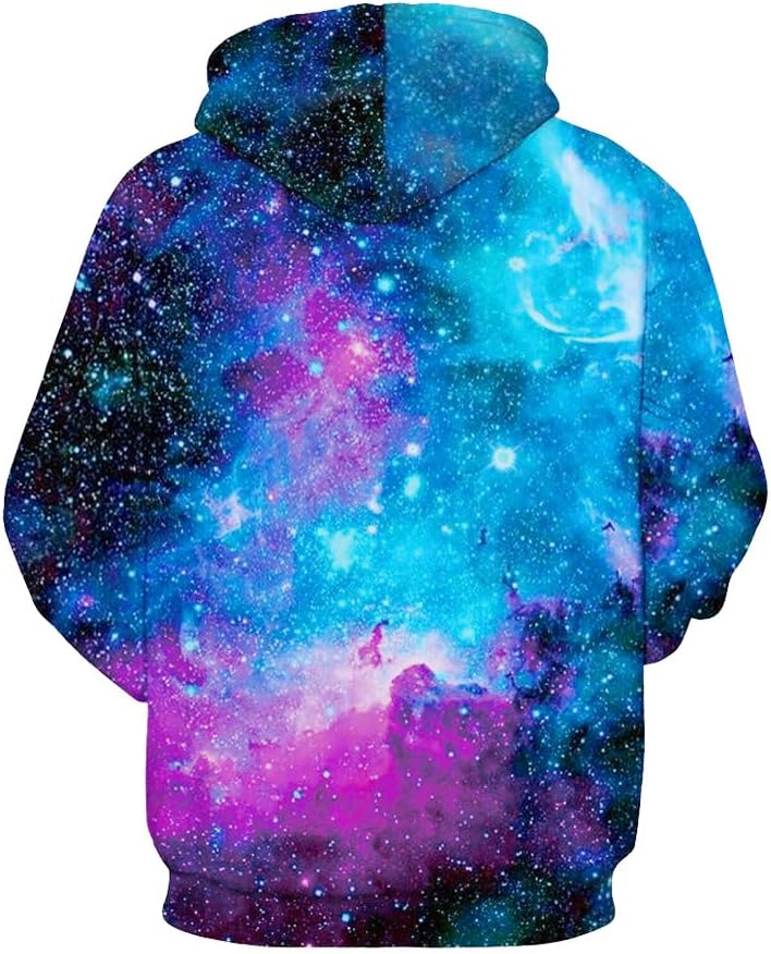 sanatty Unisex Hoodies 3D Print Galaxy Pullover Hooded Sweatshirt Hoodies with Big Pockets for Men, Teen Boy, Women - Image 4