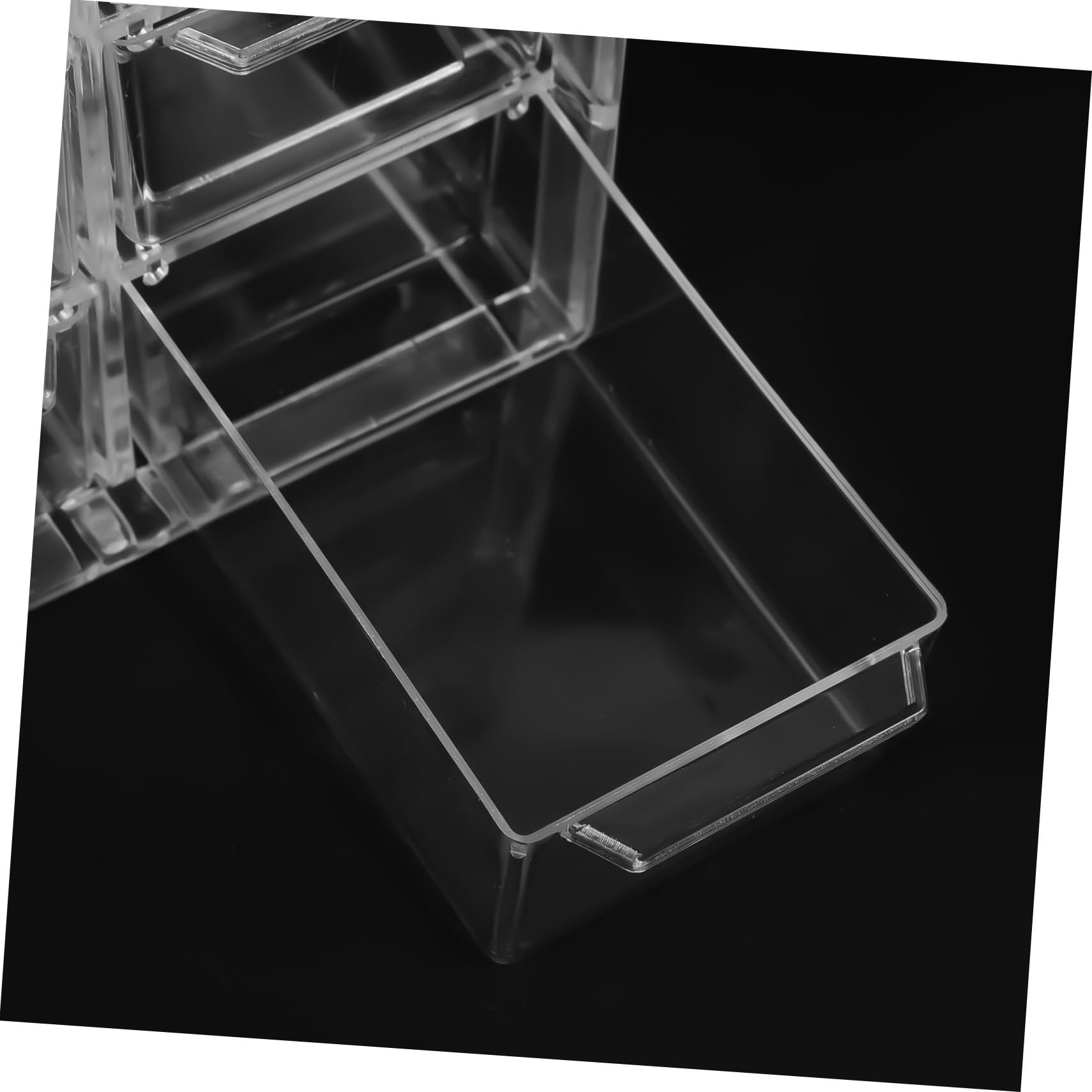 FOMIYES 3 Stück Aufbewahrungsbox Für Farbige Kontaktlinsen Deckel Tasche Kosmetik Balsam Kordelzug Zubehör Abteil Dekorativer Tischorganisator Aufbewahrungsbehälter Transparent Acryl