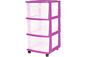 5 Drawer Storage Organizer Plastic Tower for Home