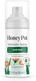 Honey Pot Feminine Anti-Itch Spray: Maximum Strength Medicated Relief for Vaginal Itch & Irritation, 2.71 oz On-the-Go