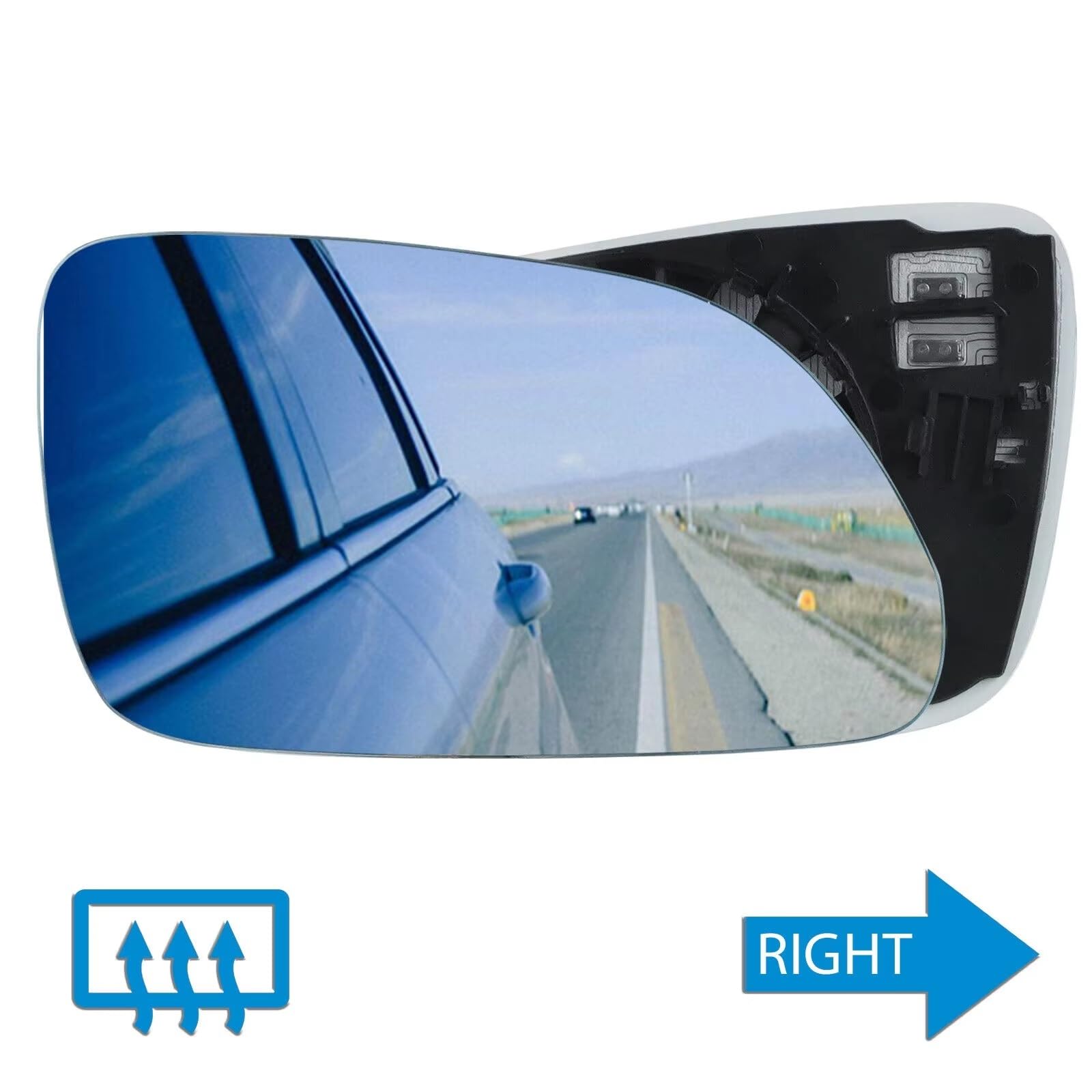 Puerta Retrovisor Cristal Espejo retrovisor calefactable de Puerta Derecha para VW Polo 9N2005-09 Cristal Espejo Exterior