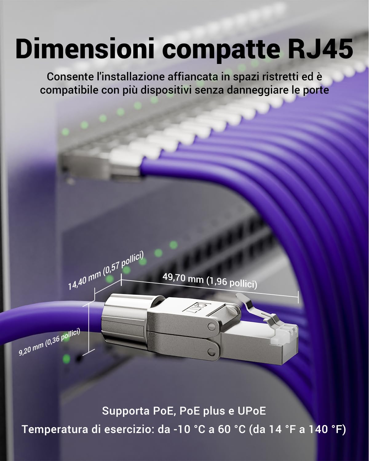 VCELINK Connettori RJ45 Cat7 Cat6A Connettore di Rete Senza Attre, 12 Pezzi | Connettore RJ45 Cat7 Cat6A senza attrezzi schermato, custodia metallo, supporto 10Gbps, compatibile cavi LAN installazione
