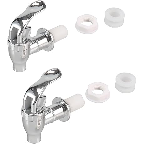 16mm Push Style Beverage Tap Spigot 2-Pack Compatible with Beverage Dispenser Carafe