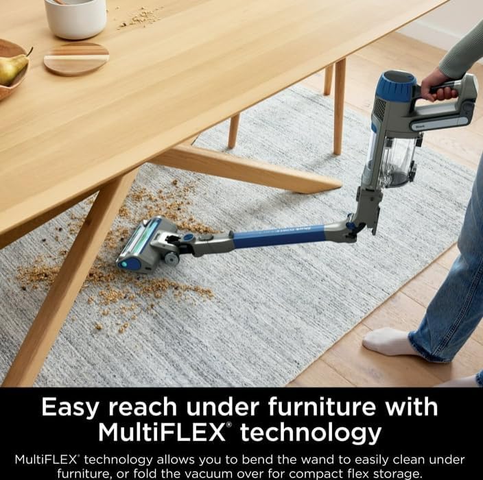 Shark IP1250 PowerDetect Cordless Stick Vacuum Cleaner - DuoClean Detect Nozzle & MultiFLEX Wand, Blue (Renewed)