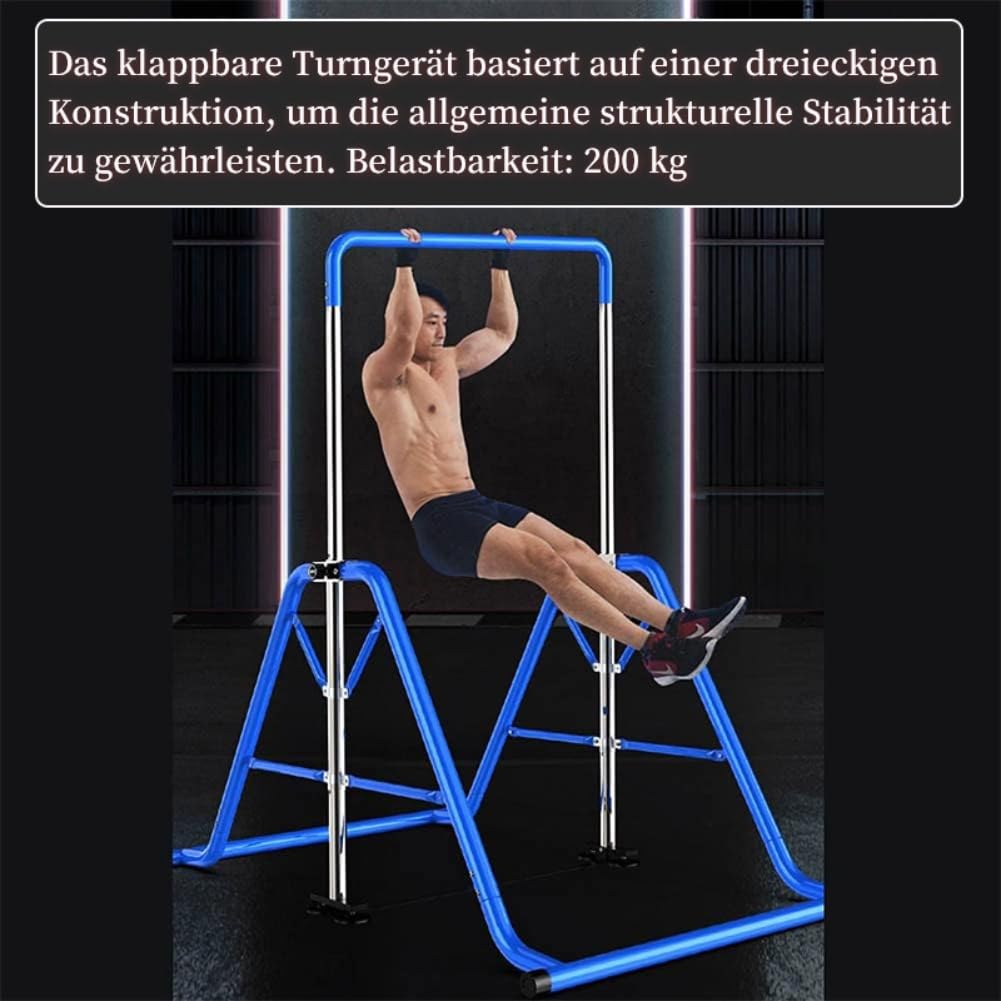 Gymnastikstange Klimmzugstange Barren-Gymnastik Hängestange Training Klappbar Tragkraft 200 kg Fitness Heimgebrauch Multifunktional Outdoor Indoor 7-Stufige Höhenverstellung