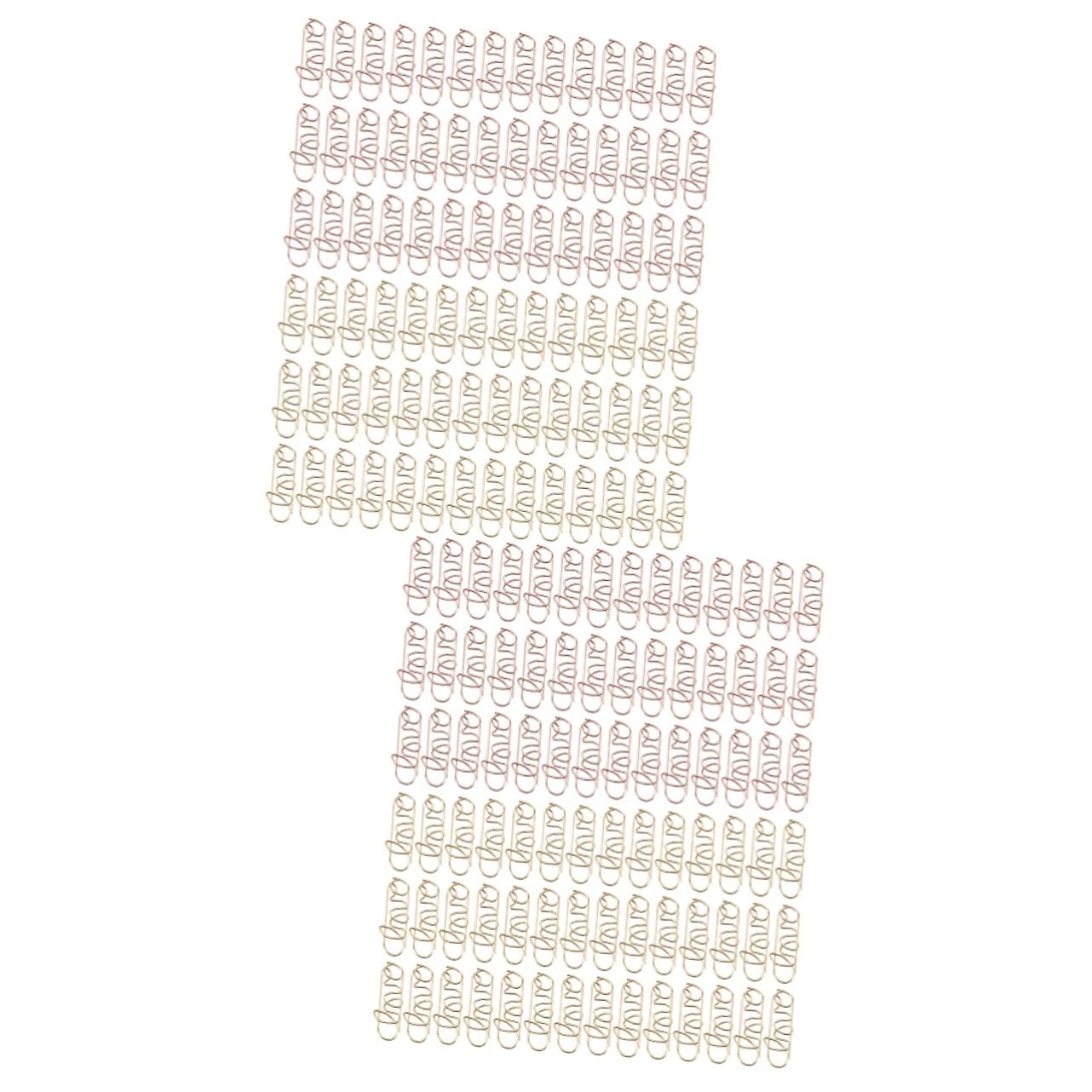 EXCEART 200 Stk Büroklammer Mini-bindeklammern Dekorativer Ordner Süßer Ordner Dokumentenklammern Ordner Binder Mini-ordner Binderclip Bunte Bindeklammern Papierstift Hochzeit Umschlag