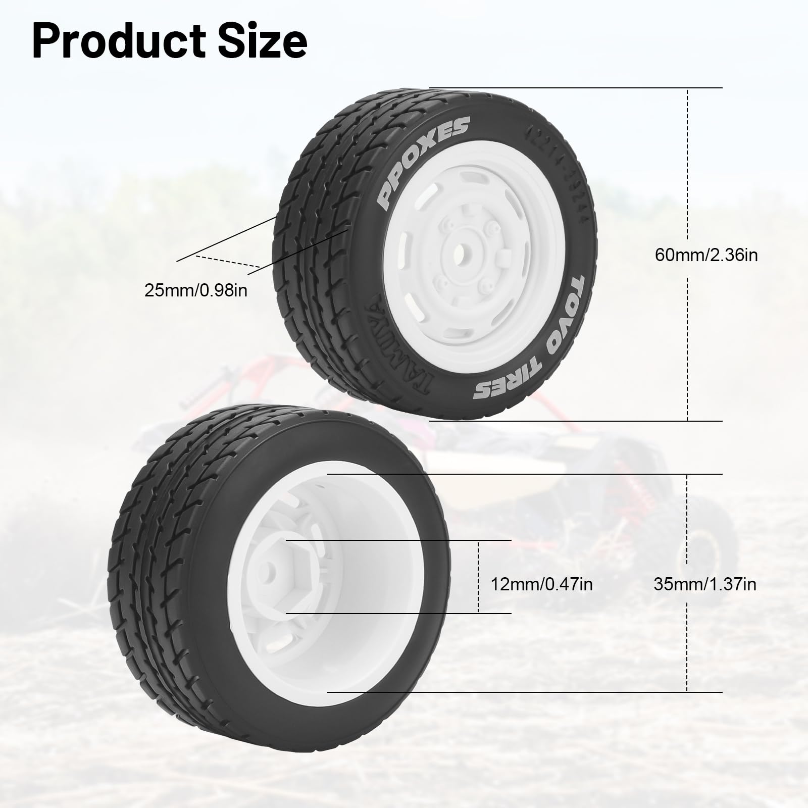 Amazon | 1/14 ラジコンカー オンロードドリフトタイヤ ダイトク 12mm