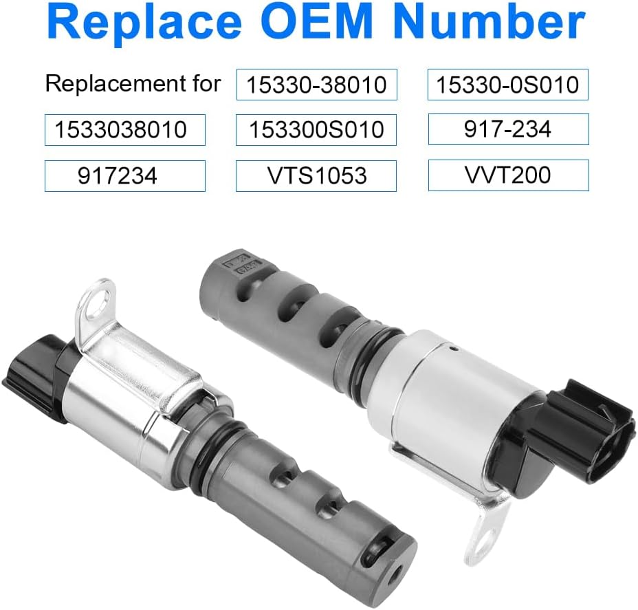 Engine Variable Valve Timing VVT Solenoid Compatible with Toyota FJ Cruiser 4Runner Tundra Sequoia Land Cruiser Lexus IS F GS350 IS250 LS460 Replacement for 15330-38010 15330-0S010 917-234