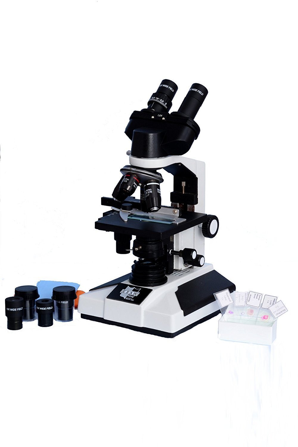 GLAB Monocular Student Compound Microscope | 40X–1500X Magnification | Semi-Plan Achromatic Objectives | LED Illumination | Complete Kit with 50 Blank Slides-picture-15