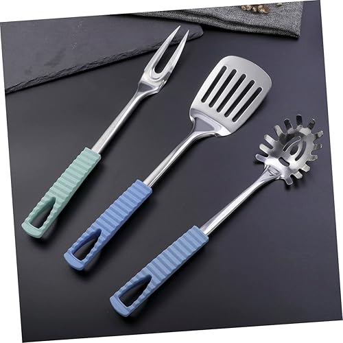 Miniatura 7 de KJHBV Mango de vacío Cuchara Utensilios de cocina Utensilios de cocina Mashing Patata Smasher Cuchara de cocina Utensilios de cocina Acero