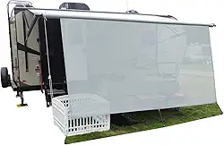 leaveshade Toldo para trailer, protetor solar, 2,7 x 43 cm, 7,5 cm (adequado para toldo de 45,7 cm), protetor solar de tela de proteção solar para pátio frontal com brilho UV, trailer, acampamento,