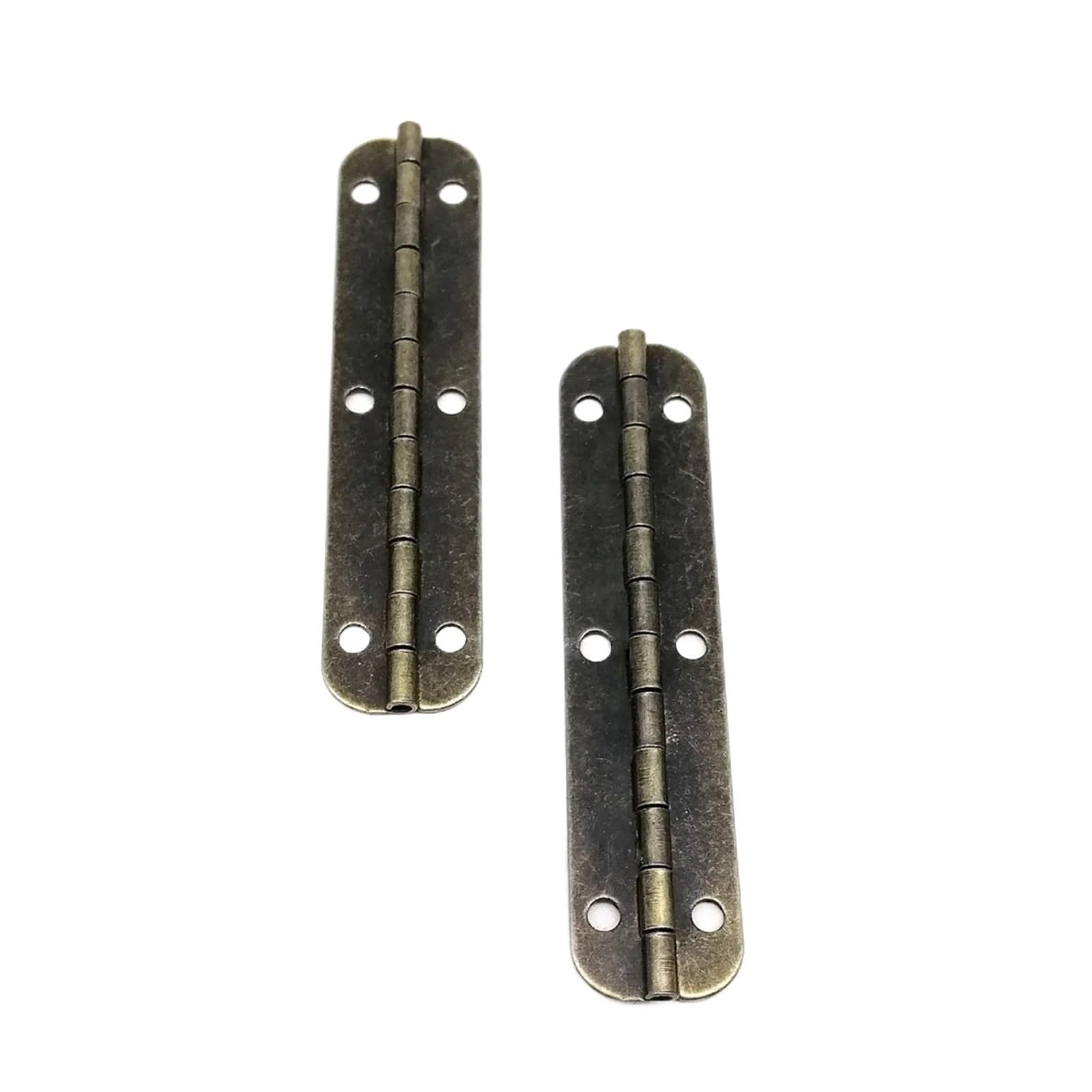 Folding Door Hinge,12pcs Antique Vintage Jewelry Wooden Box Case Lengthened Long(65x15mm)