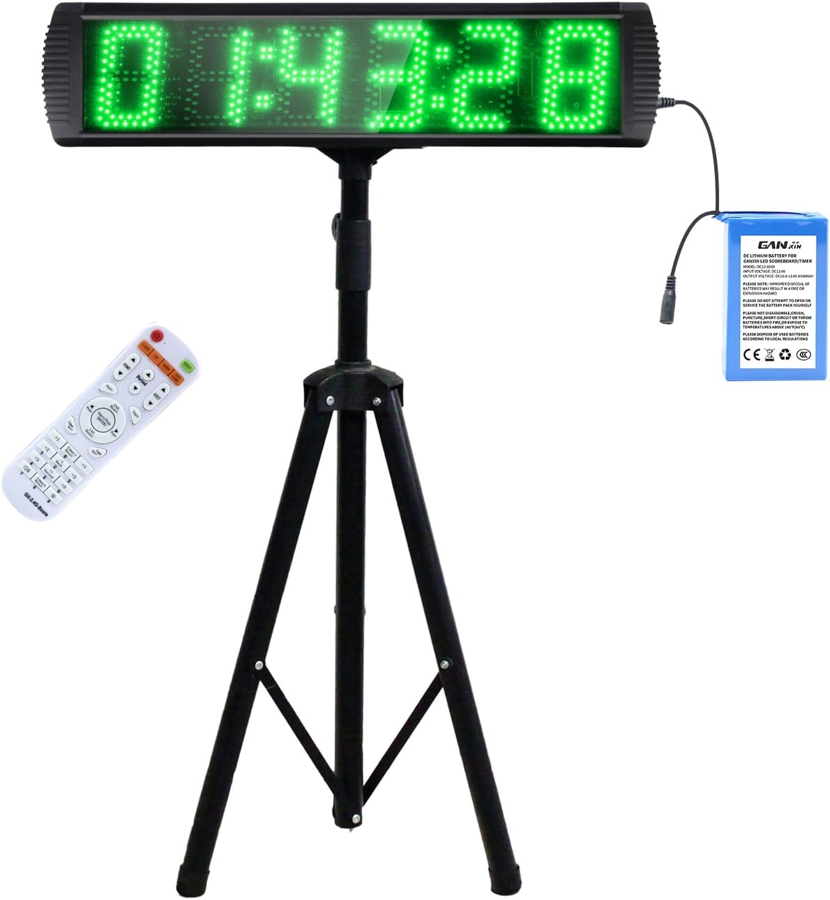 Race Clock with Tripod for Running Events, Large LED Stopwatch with Remote,Countdown/Count up Gym Timer for Home,Wall Digital Time Clocks
