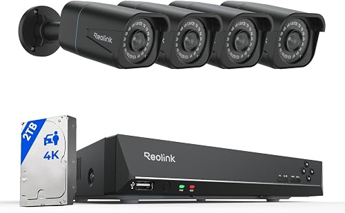 Reolink 4K PoE CCTV Camera Systems, 8CH NVR with 2TB HDD …