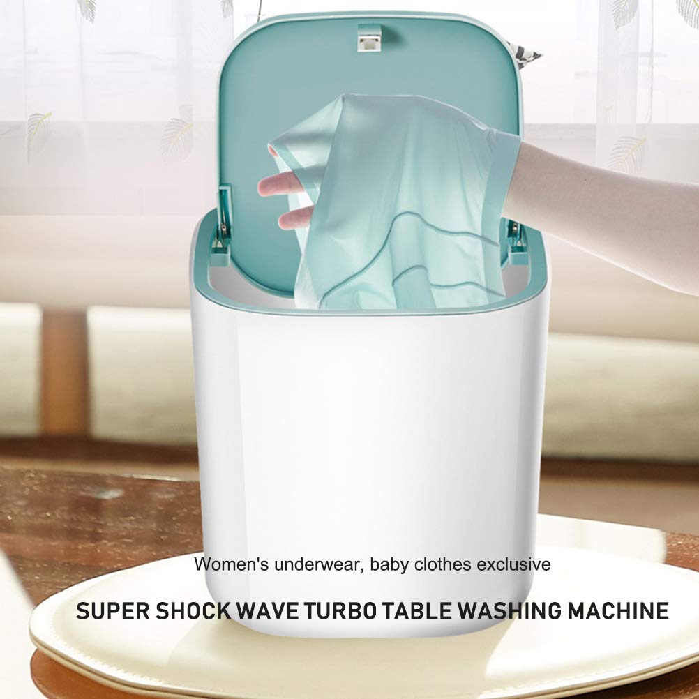 Lavatrice Portatile, Mini Lavatrice a Turbina ad Ultrasuoni da 3,8 Litri Lavabiancheria Alimentata tramite USB per Biancheria Intima, Vestiti per Bambini, Calzini, Piccoli Delicati (White)
