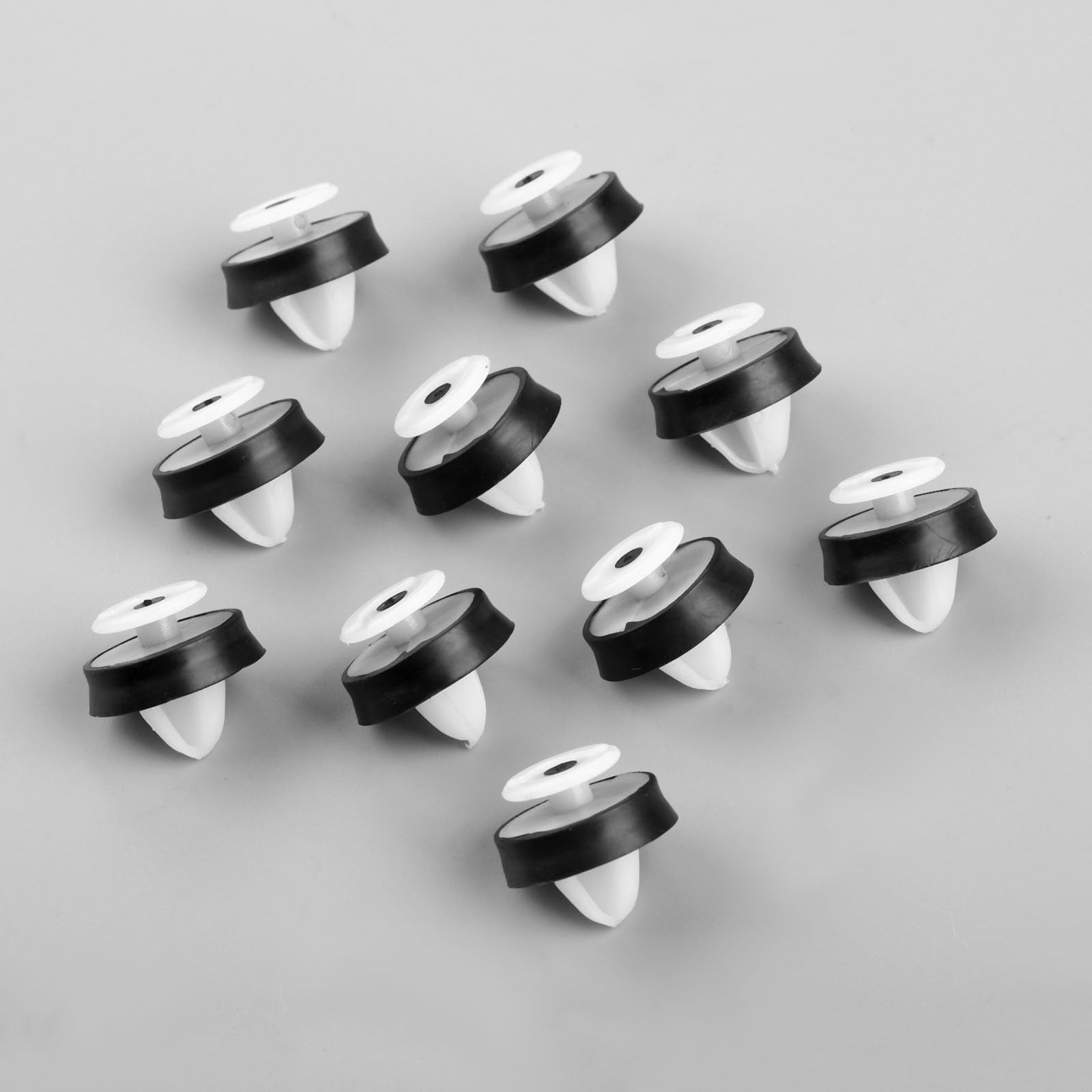 50 Clips Retención Parachoques Mercedes-Benz A9109910000 - Para Sprinter MK3, Moldura Exterior, Plástico Blanco