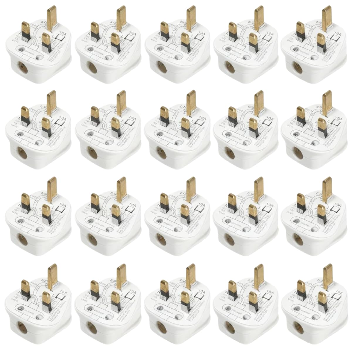 2 x 13 amp Plugs - BS1363 - Kitemarked with 13 amp Fuse