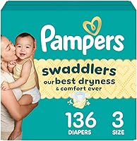 Vista 34 de Pañales Pampers Swaddlers, talla 2 (4.5-10 kg), 186 unidades, absorbentes, mantiene al bebé seco y cómodo, pañal desechable seguro para la piel