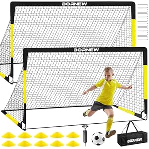 Bornew Kinder-Fußballtor Set 2er Modell 1.8x1.2m