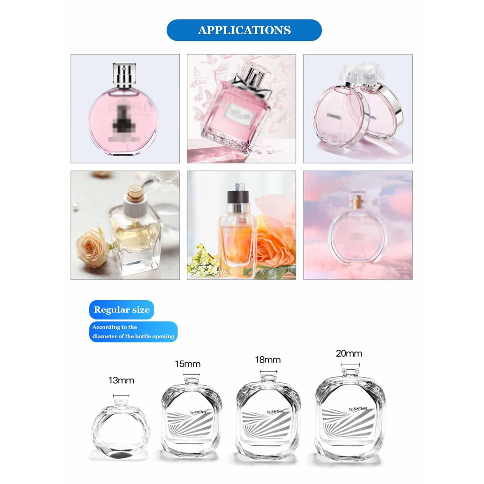 Crimpatrice manuale per fiale, crimpatrice per flaconi spray per profumi con impugnatura antiscivolo, sigillatrice per flaconi da 13mm, 15mm, 18mm e 20mm, per profumieri fai da te e piccole imprese(20