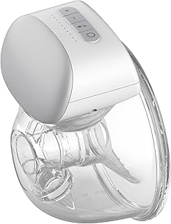 CIADAZ P1 Bomba de mama vestível Mãos Livres Elétrica Único Portátil Copo vestível 8oz/ 240ml Sem BPA 3 Modos 10 Níveis de Sucção Conforto Coletor de Leite de Amamentação com Flange de 28mm, 2