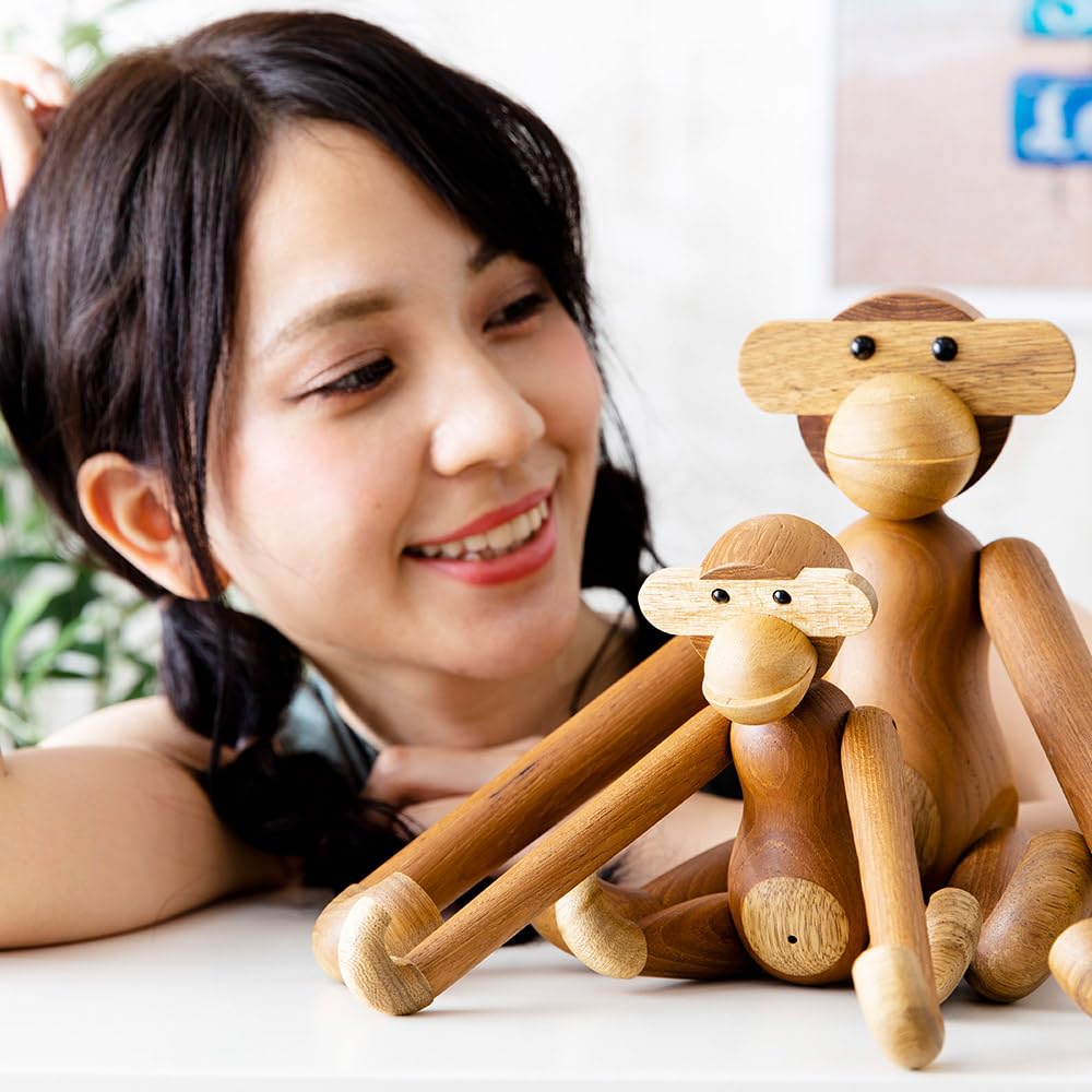 Amazon.co.jp: Woody Monkey L ウッディーモンキー オブジェ 置物 新居