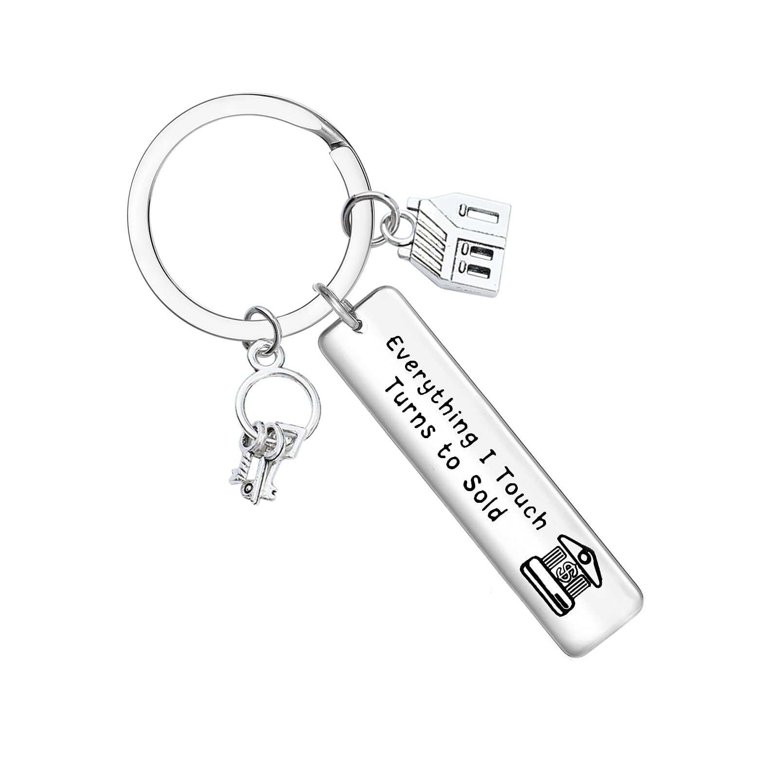 N\CRealtor Gifts Keychain Everything I Touch Turns to Sold Keychain Real Estate Agent Jewelry Realtor Graduation Gift