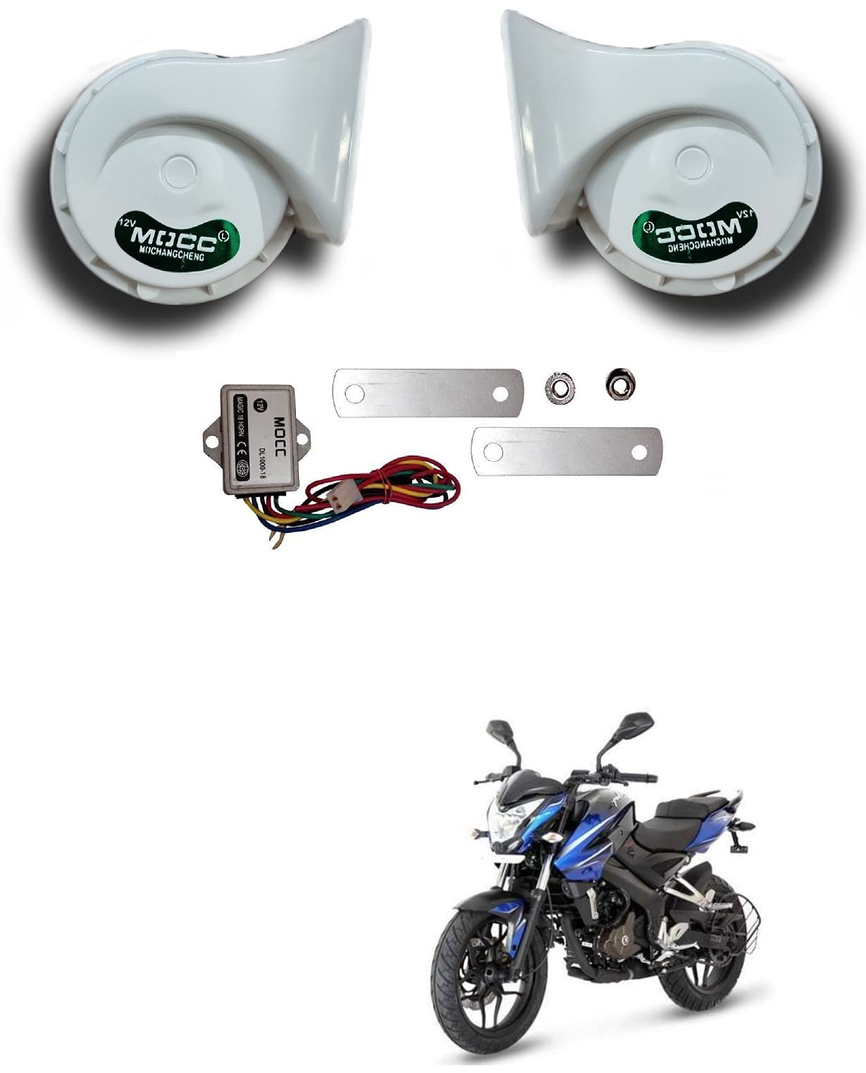Auto Addict Bike Scooty Mocc Horn (Set of 2 Pcs) For Bajaj Pulsar NS 200-image-43