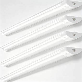 40W LED Batten Light 6500K Daylight, 4FT 115cm Linkable LED Garage Lighting, 4000LM Super Bright LEDs Fluorescent Lights with 20cm Power Cord for Garage Workshop Office [Energy Class F]