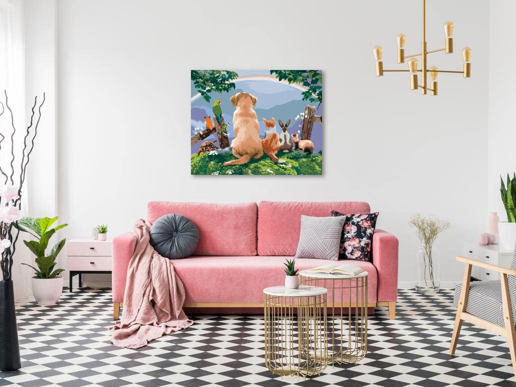 Malowanie według liczb - Zrób i łuk z tęczy na zewnątrz (HOWARD ROBINSON) 40 x 50 cm z blejtramem (już napięty)